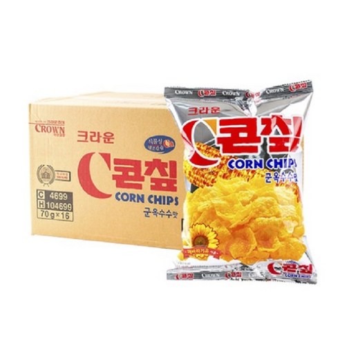 크라운 콘칲-, 70g, 16개