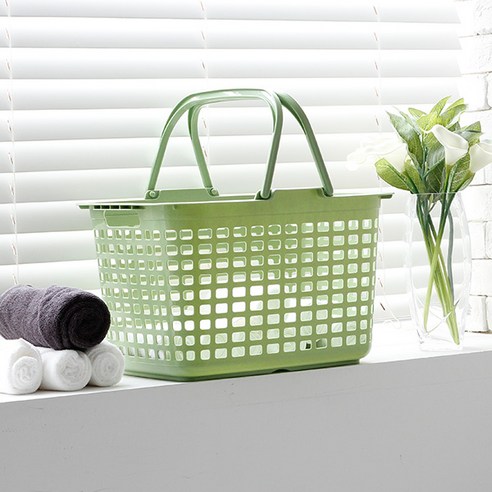 세탁카트 아이리스 런드리 바스켓 중형 LB-M, 그린 Best Top5