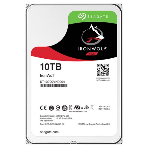 씨게이트 IronWolf SATA3 HDD, ST10000VN0004, 10TB