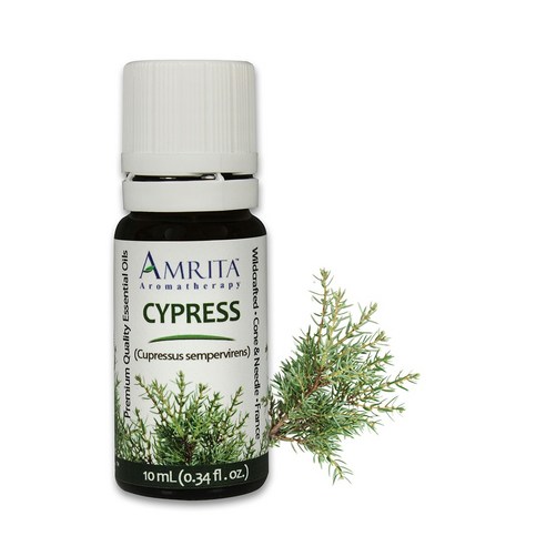 Amrita Aromatherapy 사이프레스 에센셜 방향아로마 오일 10ml, Cypress