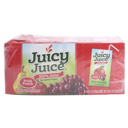 Juicy Juice 100% 주스 프루트 펀치 8개입, 1개, 125ml