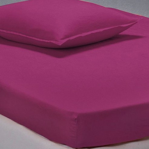 라흐두뜨 프리워시드 퓨어 린넨 매트리스 커버, fuchsia