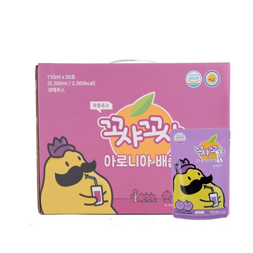 꼬샤꼬샤 아로니아 배즙, 110ml, 50개입