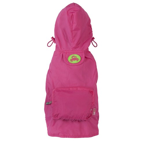 Fabdog 팩커블 강아지 레인코트, Hot Pink, 1개