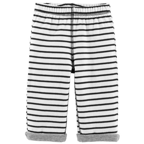 카터스 남아용 스트라이프 리버서블 밴딩 긴바지