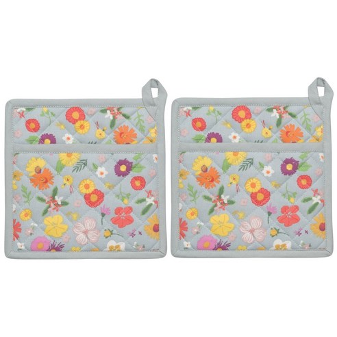 나우디자인 클래식 팟홀더 냄비받침, Flowers Of The Month, 2개입