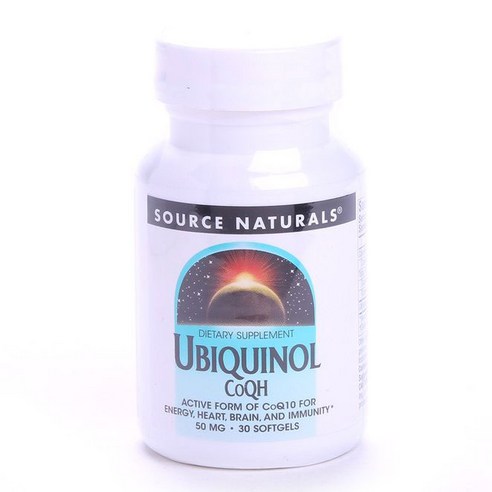 Source Naturals 유비퀴놀 CoQH 50mg 소프트젤, 1개, 30개