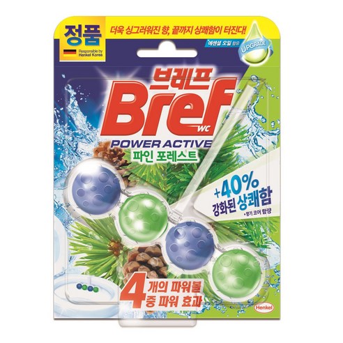 Bref 브레프 변기세정제 파워액티브, 50g, 1개입