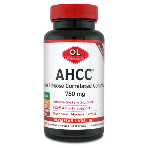 올림피안랩스 AHCC 750mg 베지테리안 캡슐, 60개입, 1개, 60정