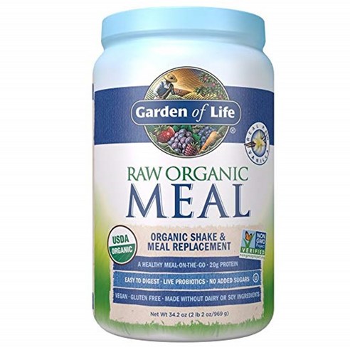 Garden of Life 로우 밀 오가닉 셰이크 파우더, 1.1kg, 1개
