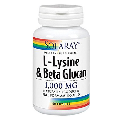 솔라레이 L-리신 & 베타 글루칸 1000mg 캡슐, 60개입, 1개, 60정