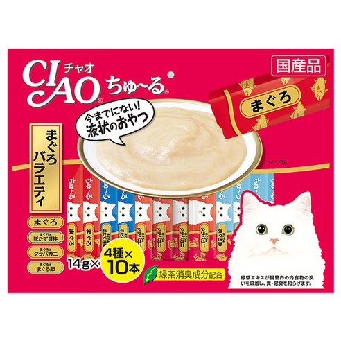 이나바 챠오츄루 버라이어티 고양이 간식, 참치, 1개