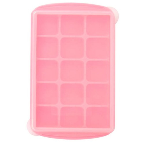 투데코 실리콘 이유식 보관 아이스트레이, 225ml, 핑크, 1개