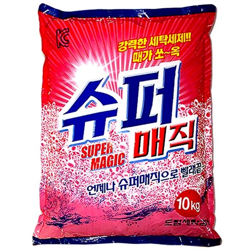 슈퍼 매직 가루세탁세제, 10kg, 1개
