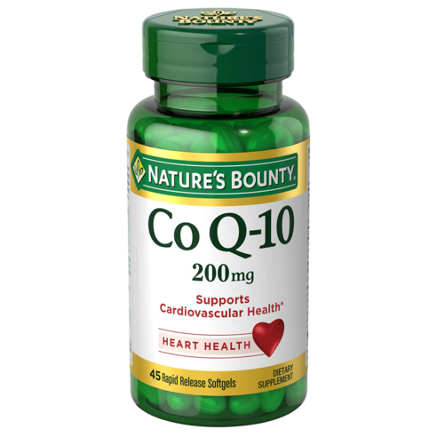 네이쳐스바운티 Co Q-10 200mg 래피드 릴리즈 글루텐 프리 무설탕 소프트젤, 1개, 45정