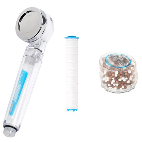 샤워플러스 간편 연수기 서프라이즈 샤워기 클리어 SF300 + 혼합필터 + 녹물제거 정수필터, 1세트