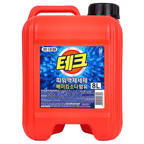 테크 파워 액체세제 대용량 본품, 1개, 8L