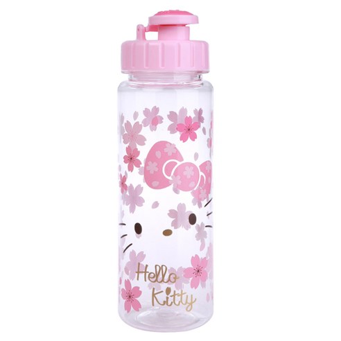 릴팡 헬로키티 벚꽃 스탬프 보틀, 투명, 500ml, 1개