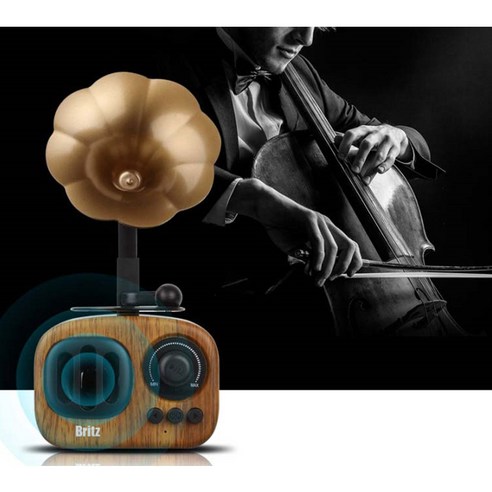 브리츠 엔틱 스타일 블루투스 스피커 BA-MK2, 혼합 색상