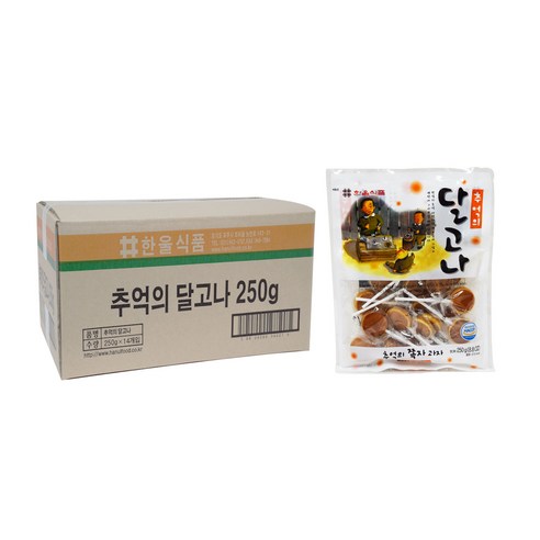 한울식품 추억의 달고나, 250g, 14개