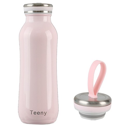 웹셀 티니텀블러 + 루프뚜껑 세트, 핑크, 450ml