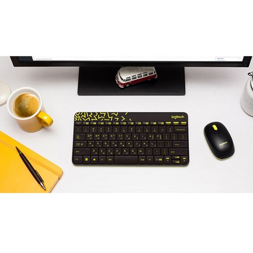  로지텍 NANO 무선 콤보 키보드 마우스 세트, MK240, 블랙, --- 기타 --- 