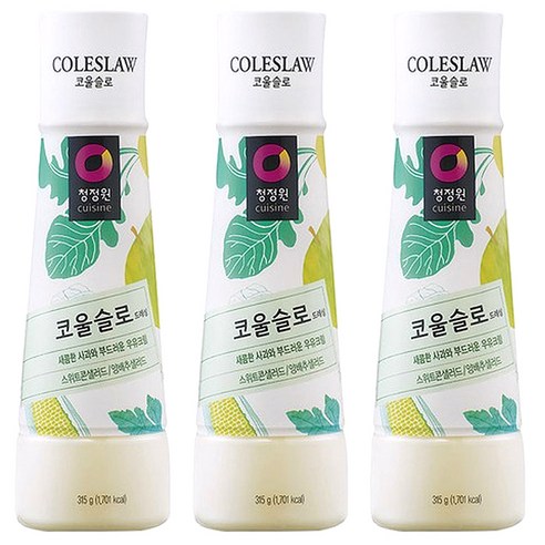 청정원 코울슬로 드레싱, 315g, 3개