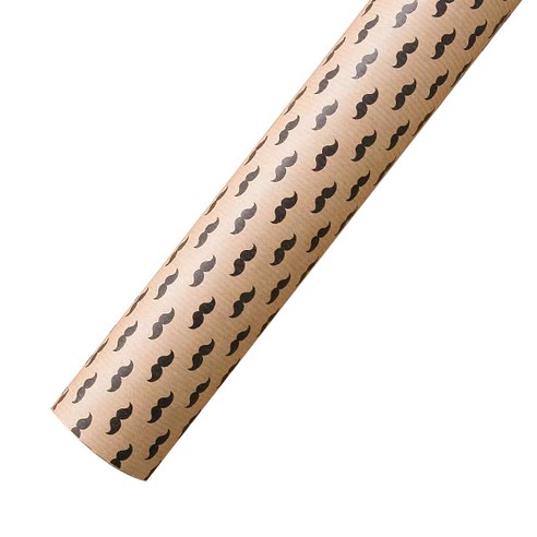 포포팬시 수염 크라프트 포장지 53cm x 20m, 블랙, 1개
