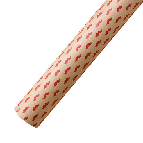 포포팬시 수염 크라프트 포장지 53cm x 20m, 레드, 1개