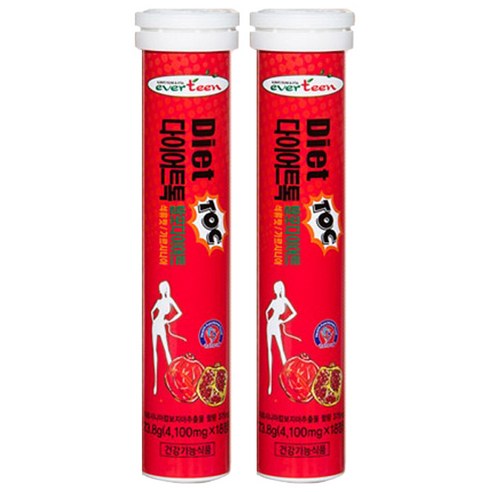 에버틴 다이어트톡 발포다이어트 가르니시아 석류맛, 73.8g, 2개입