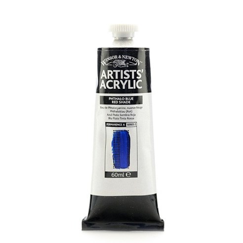 윈저앤뉴튼 아티스트 아크릴물감 S2 019 AzoYellowMedium, 60ml 514PhthaloBlue(RedShade, 1