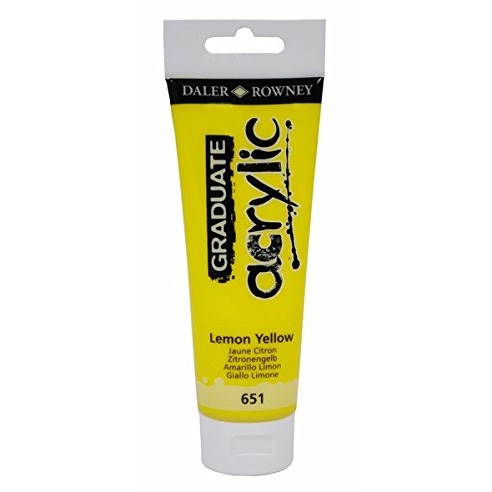 델러로니 아크릴물감 006 믹싱화이트, 120ml 651LemonYellow, 1