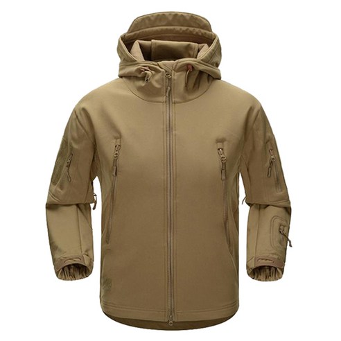 오케이밀리터리 남성용 샤크스킨 소프트쉘 플리스집업 자켓