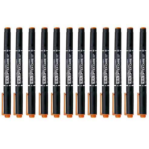제브라 옵텍스 케어 형광펜, 브라운, 10개