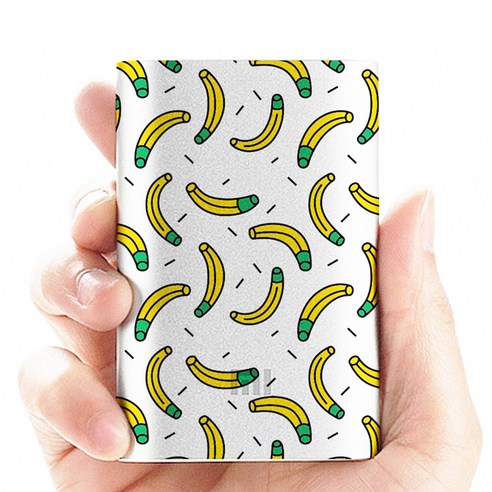 샤오미 보조배터리 10000mAh 디자인스킨, 싱싱한 바나나, 1개