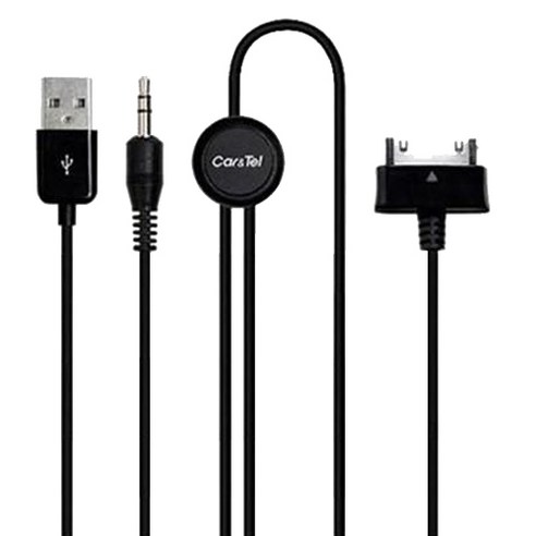 카엔텔 옥스 멀티 USB 데이터 케이블, 블랙, 갤럭시탭30핀용 AUX 케이블