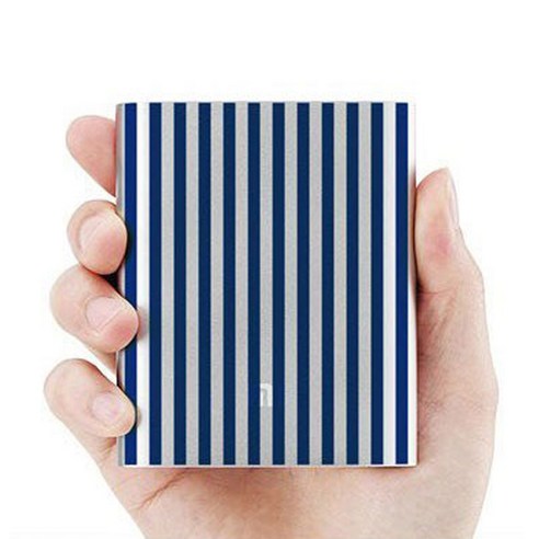 호랑무보 샤오미 10400 mAh 보조배터리용 디자인 스킨, 스트라이프(블루), 1개
