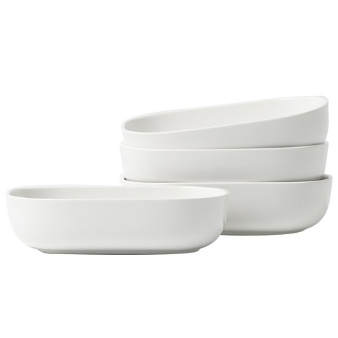 보울보울 레트로라인 오발볼 18cm 밀크화이트, 4개입