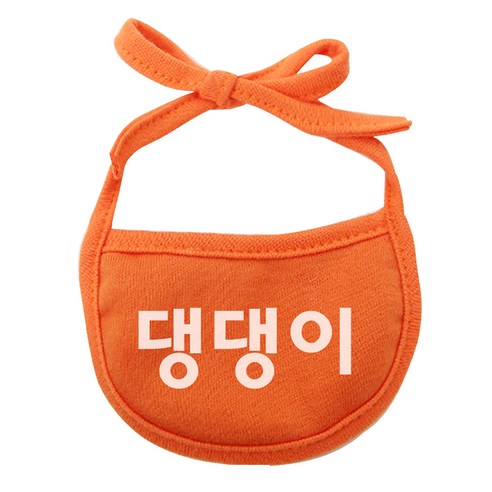 이츠독 강아지 턱받이 댕댕이 M, 주황, 1개