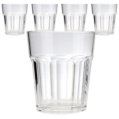 미르 8각컵 270ml 9oz, 투명, 5개 얼음컵 미르 8각컵 270ml 9oz, 투명, 5개