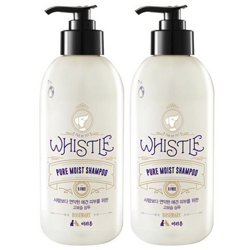 휘슬 퓨어 모이스트 애견샴푸, 500ml, 2개