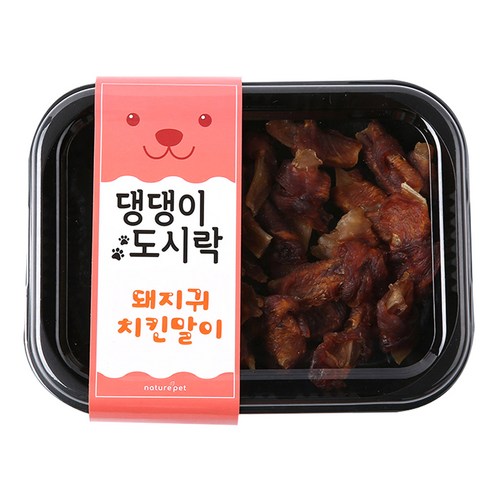 네이처펫 댕댕이도시락 수제간식, 돼지귀치킨말이맛, 1개