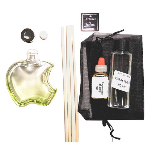 디퓨저KIT-애플6mm우드 그라그린-과일향, 110ml, LEMON