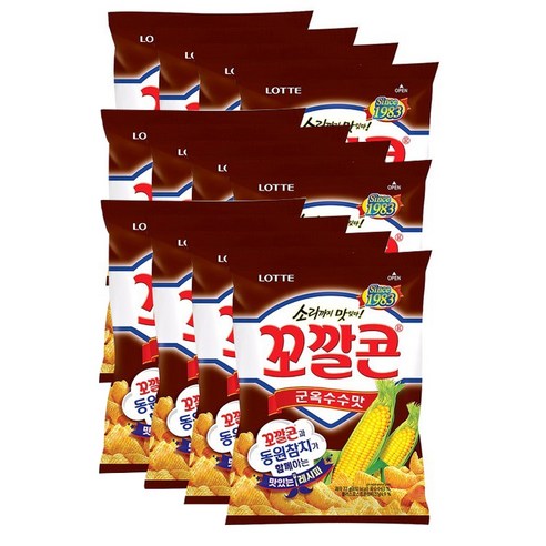 롯데제과 꼬깔콘 군옥수수맛, 72g, 12개
