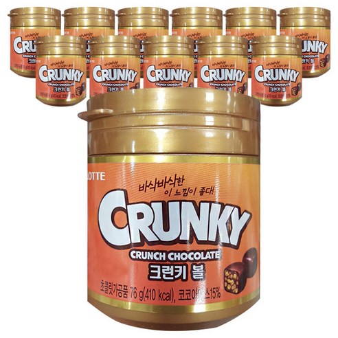 롯데제과 크런키볼 초콜릿, 76g, 12개입