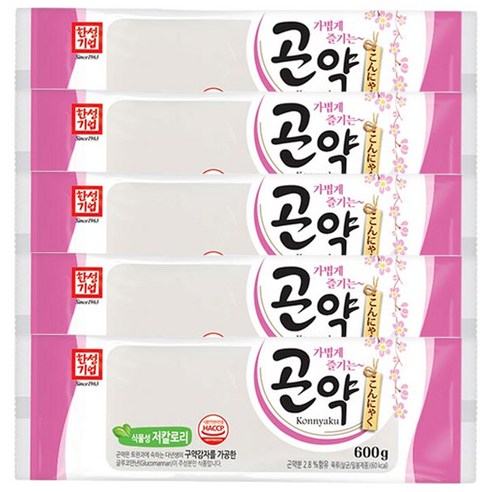 한성기업 가볍게 즐기는 곤약, 600g, 5개