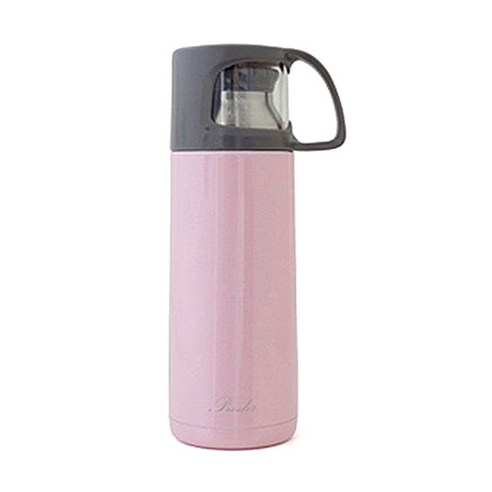 프로디아 컵 일체형 진공 보냉보온병, 핑크, 350ml