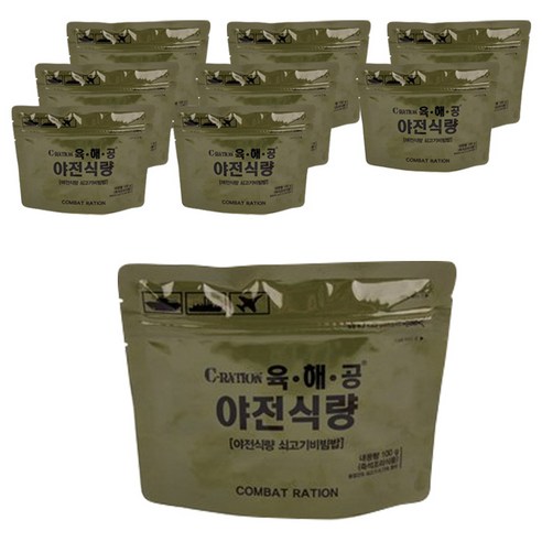 육해공 야전식량 쇠고기 비빔밥, 100g, 9개