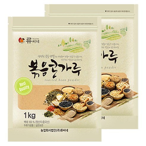 류씨네 수입산 볶음콩가루, 2개, 1kg