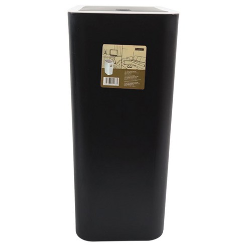 앤 원터치 컬러 휴지통 12L, 블랙, 1개